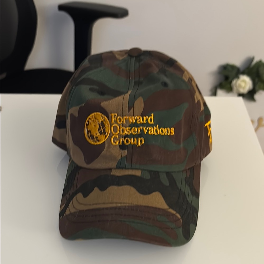 Camouflage Cap with Yellow Embroidery